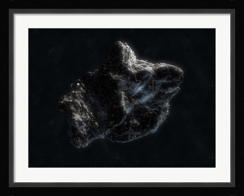 Framed Asteroid in Space Print