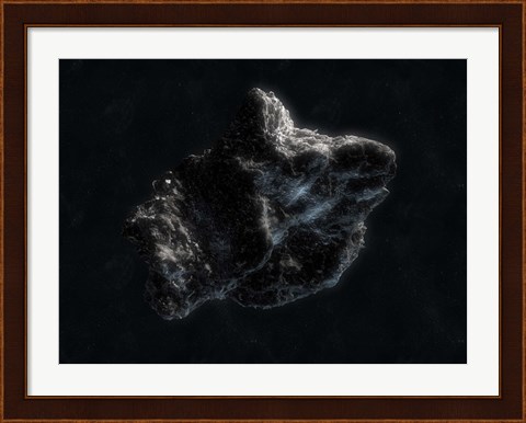 Framed Asteroid in Space Print