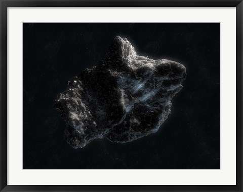 Framed Asteroid in Space Print