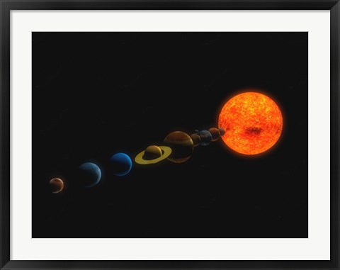 Framed Solar System Print