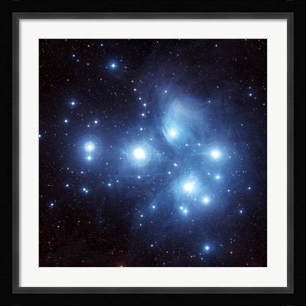Framed Pleiades Star Cluster Print