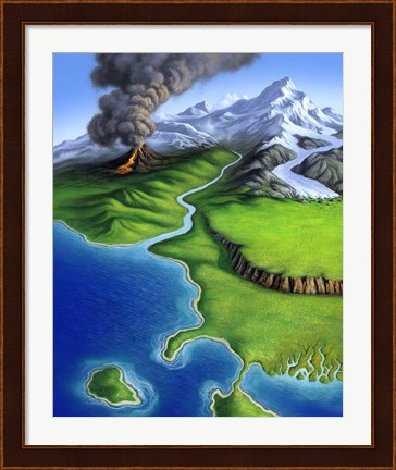 Framed Montage of Earth Print