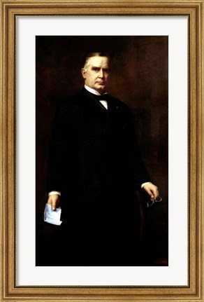 Framed President William McKinley Print