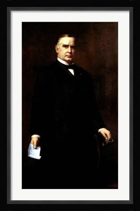 Framed President William McKinley Print