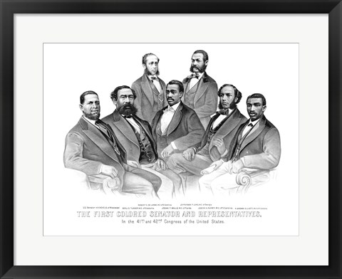 Framed First African American Senator and Representatives Print