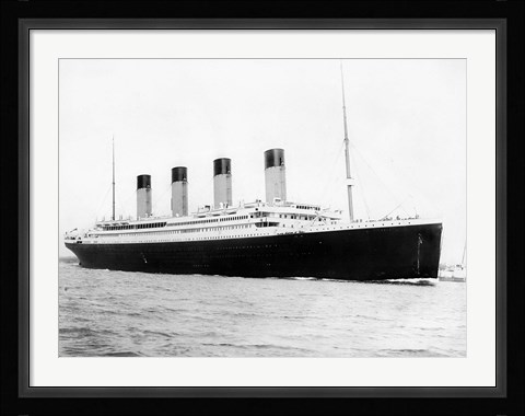 Framed RMS Titantic Departing Southampton Print