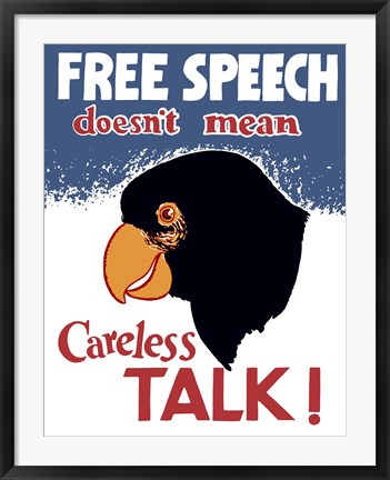 Framed Free Speech Print