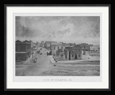 Framed Atlanta, Georgia 1863 Print