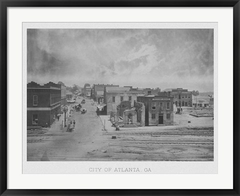 Framed Atlanta, Georgia 1863 Print