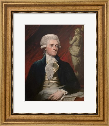 Framed Vintage President Thomas Jefferson Print