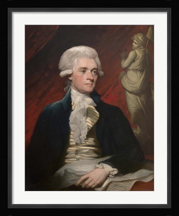 Framed Vintage President Thomas Jefferson Print