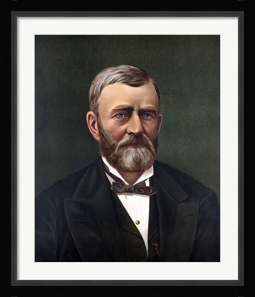 Framed President Ulysses S Grant Print