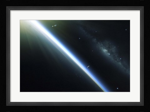 Framed Drifting Satellite Print