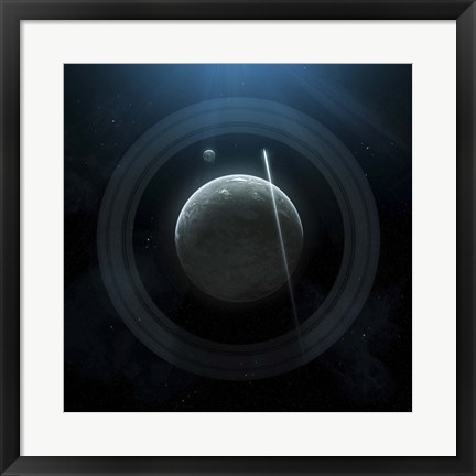Framed Planet and Rings Print