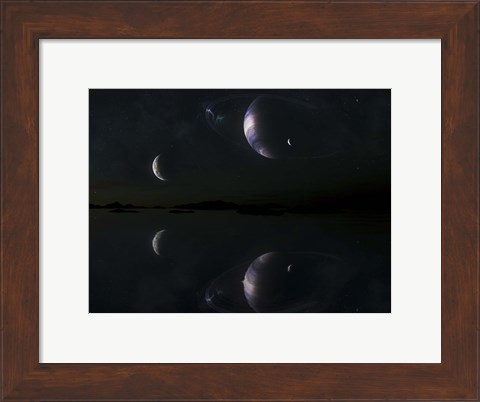 Framed Sunset on Epsilon Eridani B5 Print