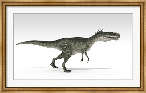 Framed Monolophosaurus Dinosaur Print
