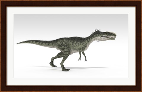 Framed Monolophosaurus Dinosaur Print