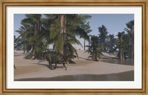 Framed Shuangmiaosaurus Print