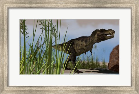 Framed T-Rex Hunting Print