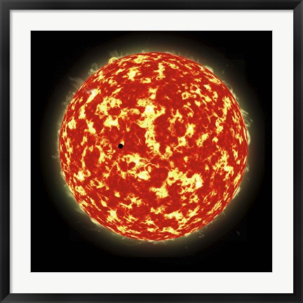 Framed Planet Passing in Front of Sun Print