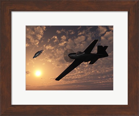 Framed American P-51 Mustang Print