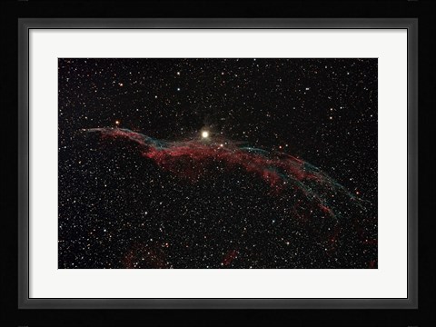 Framed NGC 6960, The Western Veil Nebula Print