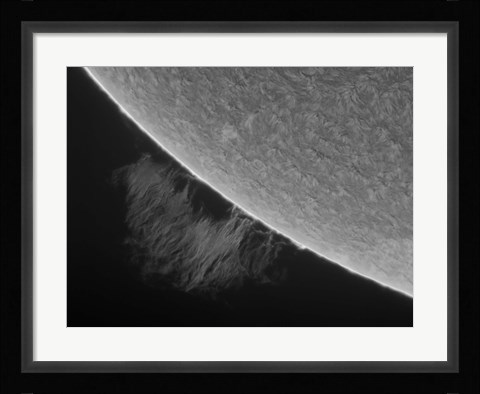 Framed H-Alpha Sun Promimence Print