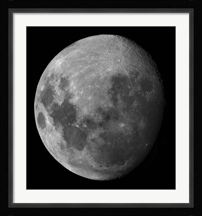 Framed Three Quarter Moon Print