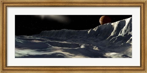 Framed Ice Scarp on Callisto Print
