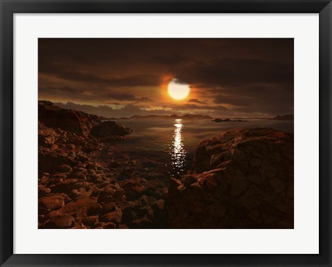 Framed Exoplanet Gliese 581D Print