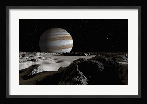 Framed Jupiter's Large Moon, Europa Print