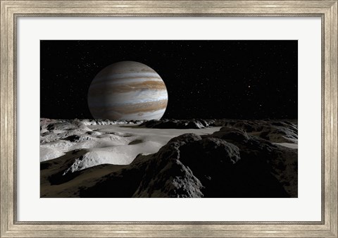 Framed Jupiter&#39;s Large Moon, Europa Print