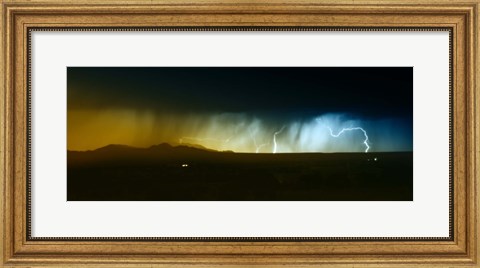 Framed Lightning Storm Print