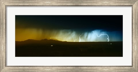 Framed Lightning Storm Print