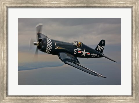 Framed Vought F4U-4 Corsair Print