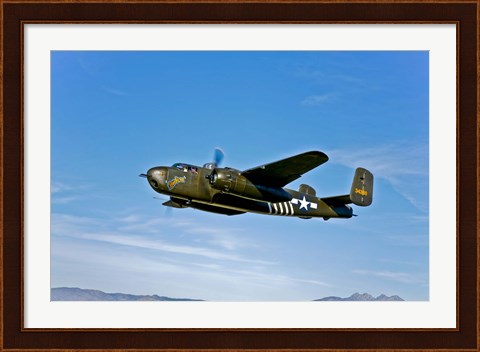 Framed B-25G Mitchell Bomber Print