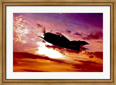 Framed Grumman F6F Hellcat Print