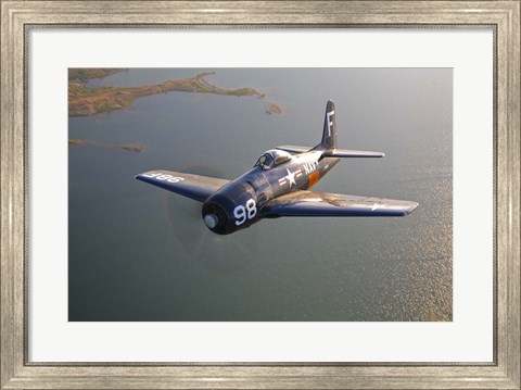 Framed Grumman F8F Bearcat Print