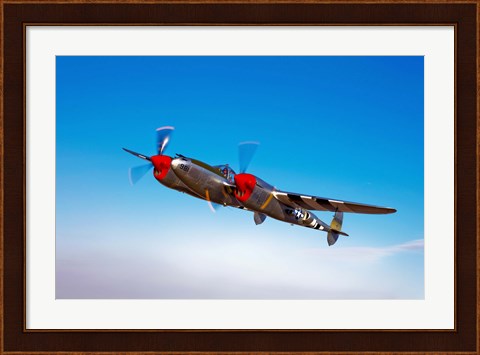 Framed Lockheed P-38 Lightning Fighter Print