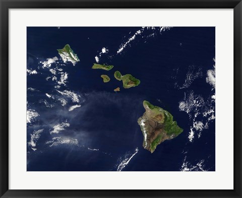 Framed Hawaiian Islands Print