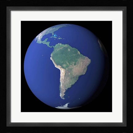 Framed South America Print