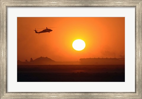 Framed Army Blackhawk Helicopter Print