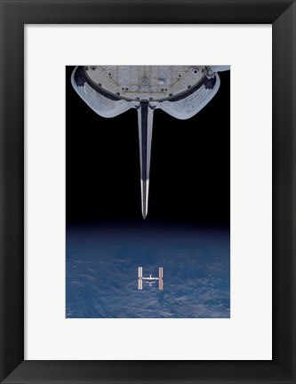 Framed Space Shuttle Departs Print