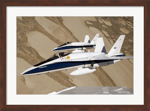 Framed Two Dryden F/A-18s Print
