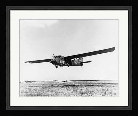 Framed US Army Air Force Waco CG-4A Glider Print