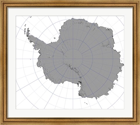 Framed Antarctica Print