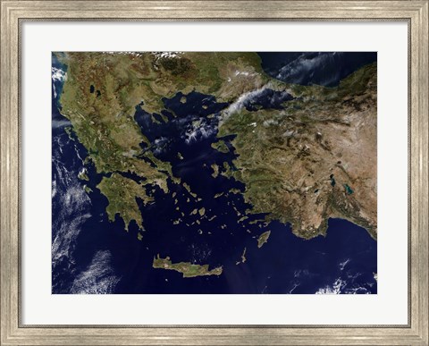 Framed Greece and Turkey Print