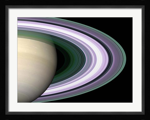 Framed Saturn's Rings Print