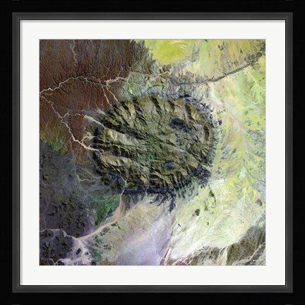 Framed Brandberg Massif in Northen Namibia Print