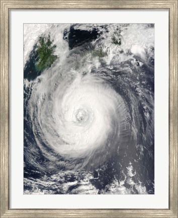 Framed Typhoon Chaba Print